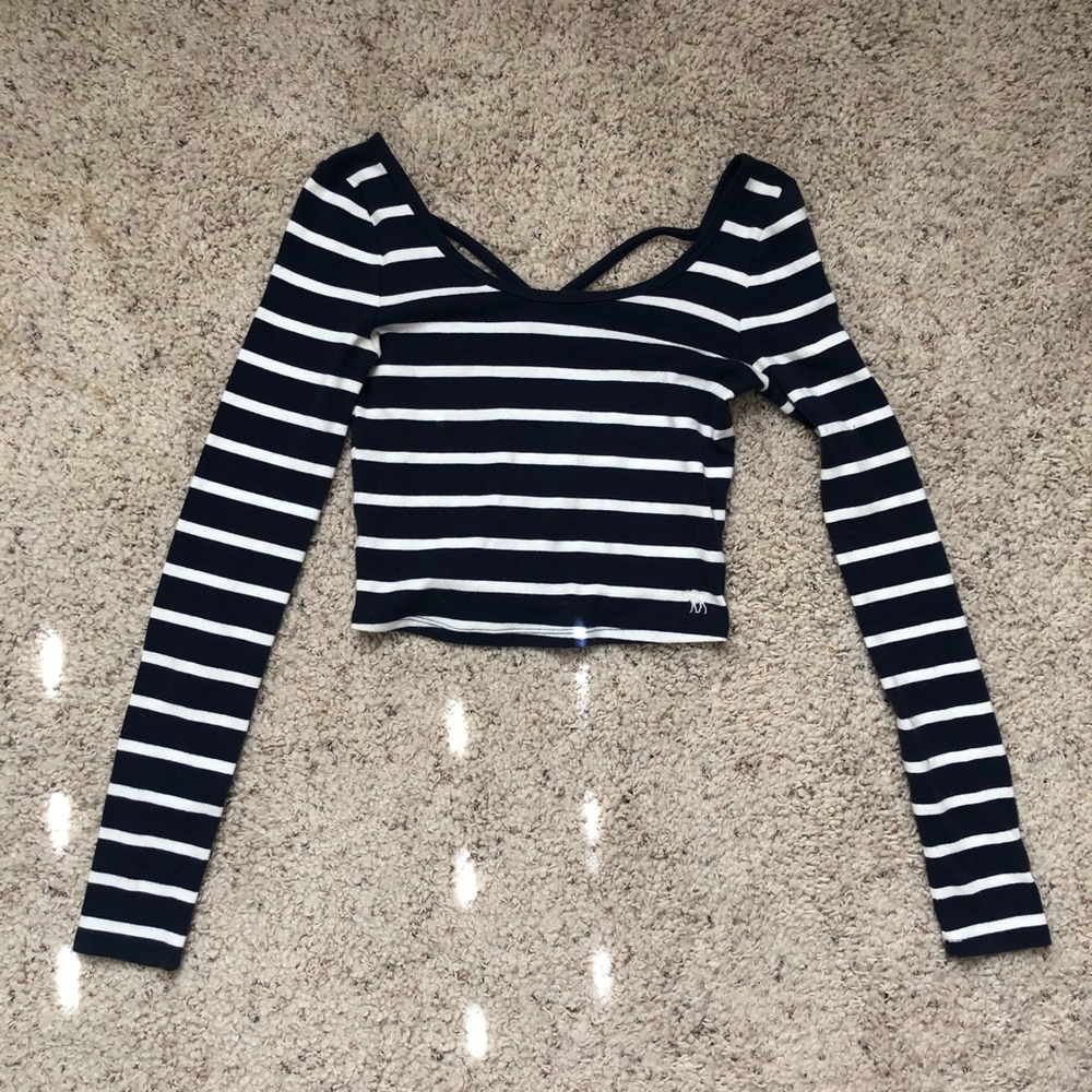Abercrombie striped crop top